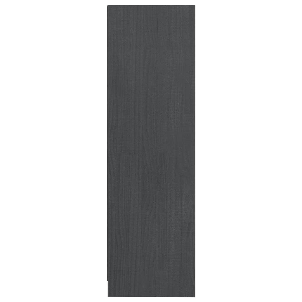 Book Cabinet/Room Divider Grey 104x33.5x110 cm Solid Pinewood