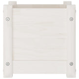 Garden Planters 2 pcs White 31x31x31 cm Solid Pinewood - 45-Degree Angle