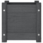Garden Planters 2 pcs Grey 31x31x31 cm Solid Pinewood