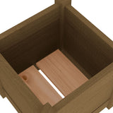 Garden Planters 2 pcs Honey Brown 31x31x31 cm Solid Pinewood