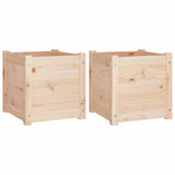 Garden Planters 2 pcs 40x40x40 cm Solid Pinewood