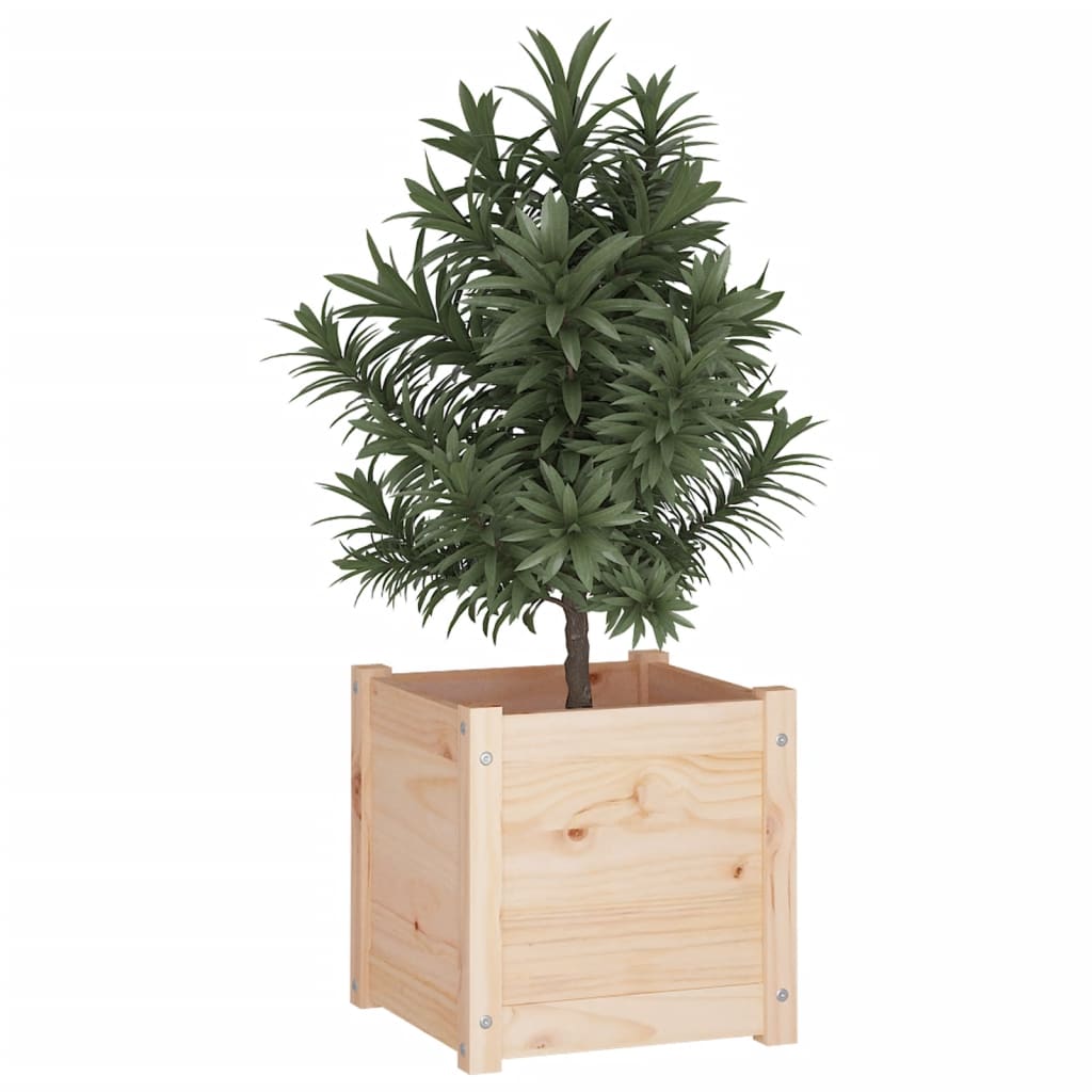 Garden Planters 2 pcs 40x40x40 cm Solid Pinewood