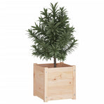 Garden Planters 2 pcs 40x40x40 cm Solid Pinewood