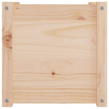 Garden Planters 2 pcs 40x40x40 cm Solid Pinewood - Rear View