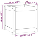 Garden Planters 2 pcs 40x40x40 cm Solid Pinewood