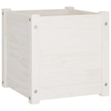 Garden Planter White 40x40x40 cm Solid Pinewood
