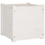 Garden Planter White 40x40x40 cm Solid Pinewood
