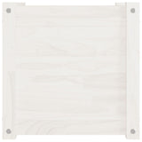 Garden Planter White 40x40x40 cm Solid Pinewood - 45-Degree Angle