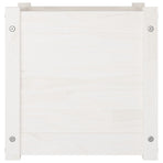 Garden Planters 2 pcs White 40x40x40 cm Solid Pinewood