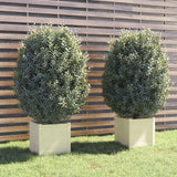 Garden Planters 2 pcs White 40x40x40 cm Solid Pinewood