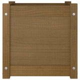 Garden Planters 2 pcs Honey Brown 40x40x40 cm Solid Pinewood