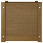 Garden Planters 2 pcs Honey Brown 40x40x40 cm Solid Pinewood