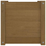 Garden Planters 2 pcs Honey Brown 40x40x40 cm Solid Pinewood