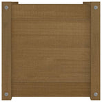 Garden Planters 2 pcs Honey Brown 40x40x40 cm Solid Pinewood