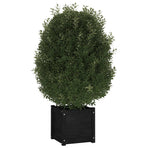 Garden Planters 2 pcs Black 40x40x40 cm Solid Pinewood