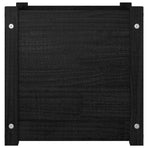 Garden Planters 2 pcs Black 40x40x40 cm Solid Pinewood