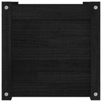 Garden Planters 2 pcs Black 40x40x40 cm Solid Pinewood