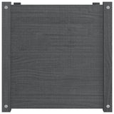 Garden Planter Grey 50x50x50 cm Solid Pinewood