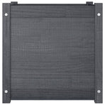 Garden Planters 2 pcs Grey 50x50x50 cm Solid Pinewood