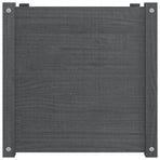 Garden Planters 2 pcs Grey 50x50x50 cm Solid Pinewood