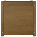 Garden Planter Honey Brown 50x50x50 cm Solid Pinewood - Side View