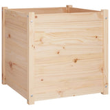 Garden Planters 2 pcs 60x60x60 cm Solid Pinewood - Side View