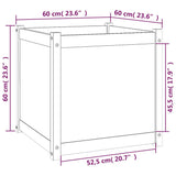 Garden Planters 2 pcs 60x60x60 cm Solid Pinewood