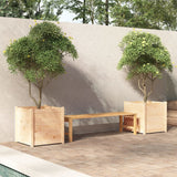 Garden Planters 2 pcs 60x60x60 cm Solid Pinewood