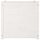 Garden Planters 2 pcs White 60x60x60 cm Solid Wood Pine