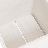 Garden Planters 2 pcs White 60x60x60 cm Solid Wood Pine