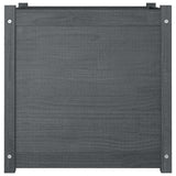 Garden Planters 2 pcs Grey 60x60x60 cm Solid Pinewood