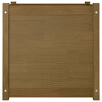 Garden Planters 2 pcs Honey Brown 60x60x60 cm Solid Pinewood