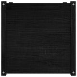 Garden Planter Black 60x60x60 cm Solid Pinewood - Top-Down View