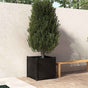 Garden Planter Black 60x60x60 cm Solid Pinewood