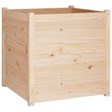 Garden Planter 70x70x70 cm Solid Pinewood - Front View