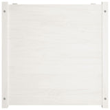 Garden Planter White 70x70x70 cm Solid Pinewood - Side View