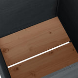 Garden Planter Grey 70x70x70 cm Solid Pinewood - 45-Degree Angle