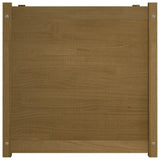 Garden Planter Honey Brown 70x70x70 cm Solid Pinewood - Side View