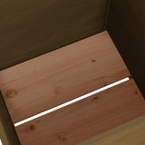 Garden Planter Honey Brown 70x70x70 cm Solid Pinewood - 45-Degree Angle