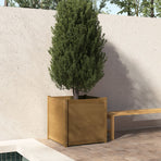 Garden Planter Honey Brown 70x70x70 cm Solid Pinewood