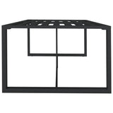 Outdoor Dining Table Anthracite 120x60x66 cm Aluminium - Top-Down View