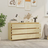 Bedside Cabinets 2 pcs 60x36x64 cm Solid Pinewood - Side View