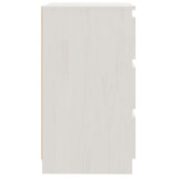 Bedside Cabinets 2 pcs White 60x36x64 cm Solid Pinewood - Close-Up Angle