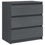 Bedside Cabinets 2 pcs Grey 60x36x64 cm Solid Wood Pine