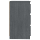 Bedside Cabinets 2 pcs Grey 60x36x64 cm Solid Wood Pine