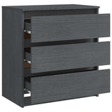 Bedside Cabinets 2 pcs Grey 60x36x64 cm Solid Wood Pine