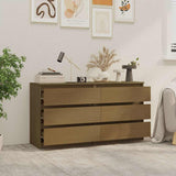 Bedside Cabinets 2 pcs Honey Brown 60x36x64 cm Solid Wood Pine - Side View