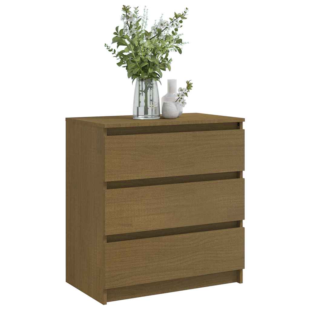 Bedside Cabinets 2 pcs Honey Brown 60x36x64 cm Solid Wood Pine