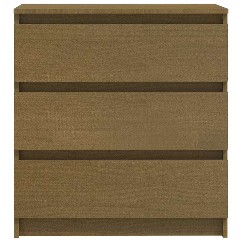 Bedside Cabinets 2 pcs Honey Brown 60x36x64 cm Solid Wood Pine