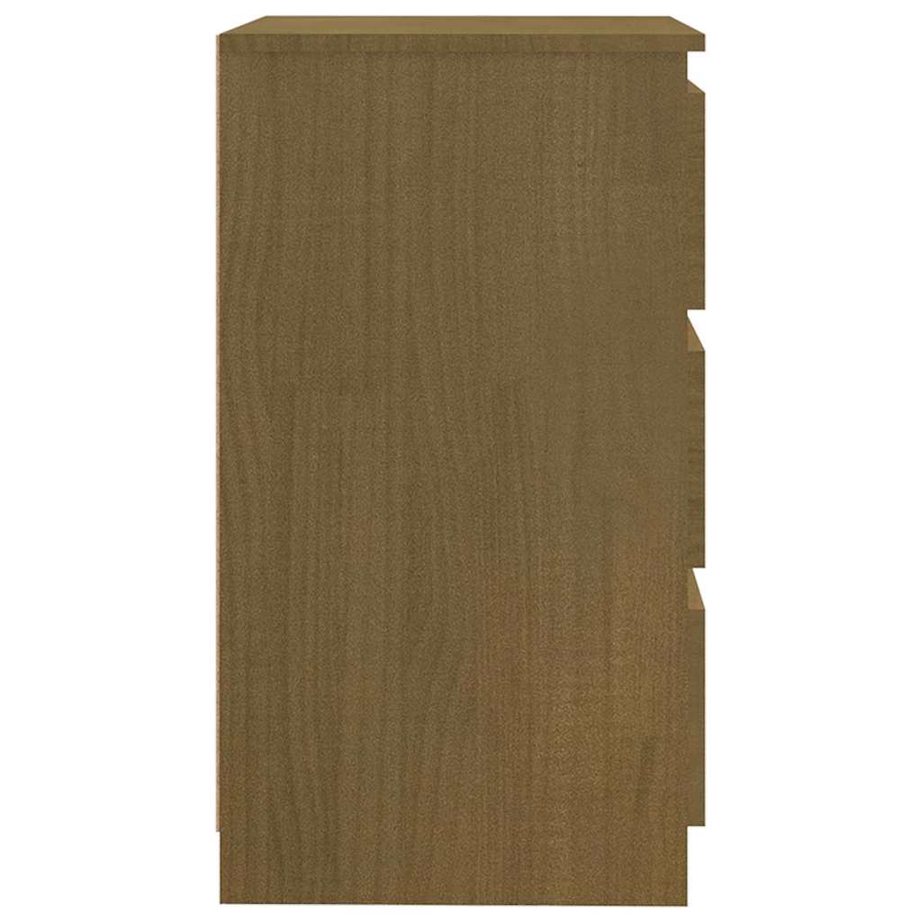 Bedside Cabinets 2 pcs Honey Brown 60x36x64 cm Solid Wood Pine